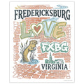Fredericksburg love river otter historic brick wall art print